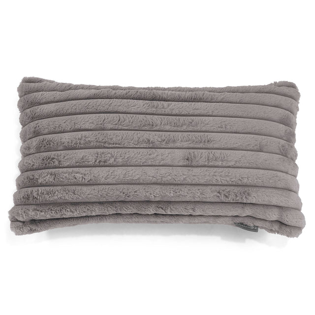 Fundas de Cojín Rectangular Gigante 40 x 70cm - Pana de Felpa Ultra Gris 01