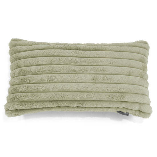 Fundas de Cojín Rectangular Gigante 40 x 70cm - Pana de Felpa Ultra Verde Salvia 01