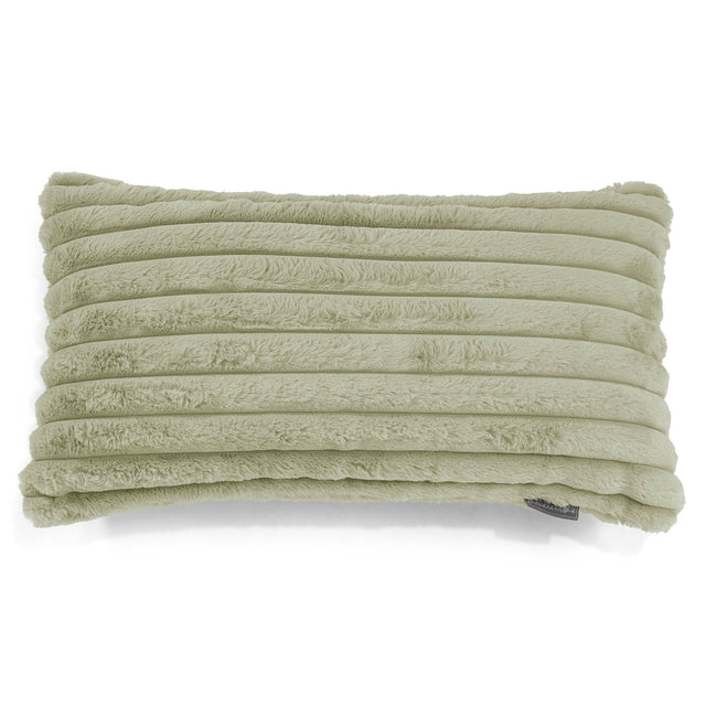 Fundas de Cojín Rectangular Gigante 40 x 70cm - Pana de Felpa Ultra Verde Salvia 01