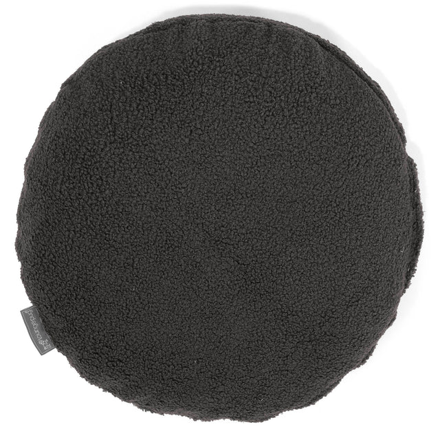 Fundas de Cojín Redondo 50cm - Boucle Grafito 01