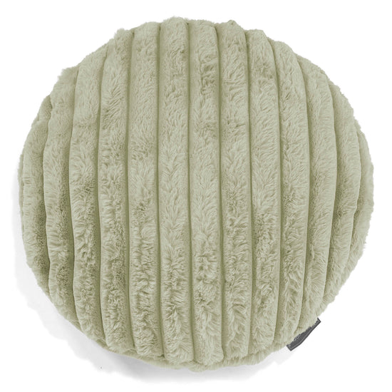Fundas de Cojín Redondo 50cm - Pana de Felpa Ultra Verde Salvia 01