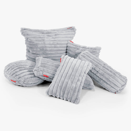 Fundas de Cojín 47 x 47cm - Pana de Felpa Ultra Azul Huevo de Pato 03