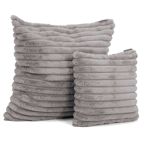 Fundas de Cojín 47 x 47cm - Pana de Felpa Ultra Gris 02