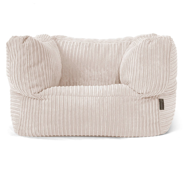 Albert Puff Sillón - Pana Clásica Marfil 01