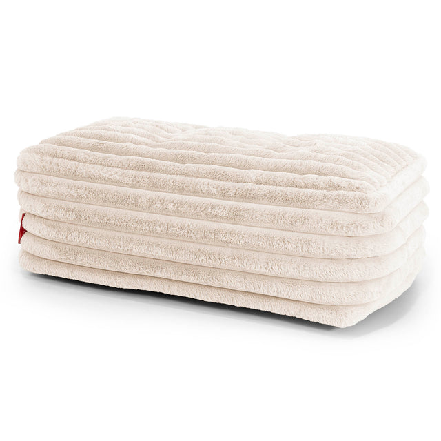 Escabel Gigante - Pana de Felpa Ultra Crema 01