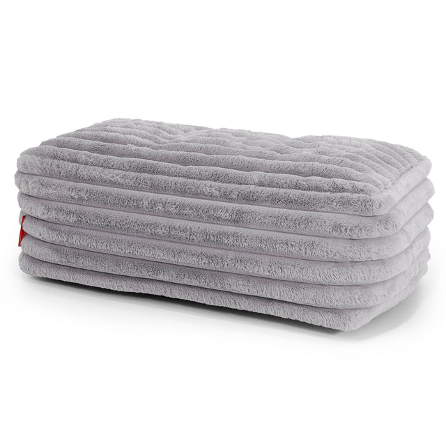 Escabel Gigante - Pana de Felpa Ultra Gris 01