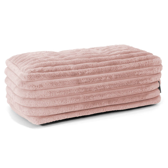 Escabel Gigante - Pana de Felpa Ultra Rosa Empolvado 01