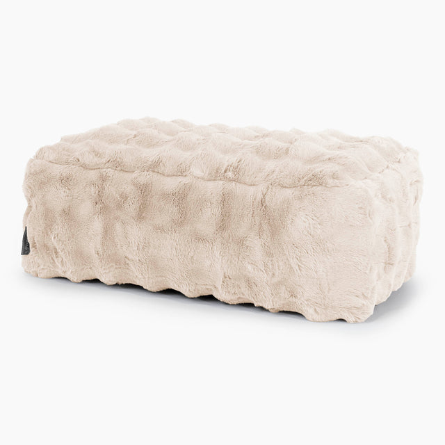 Escabel Gigante - Piel Sintética de Burbuja Crema 01