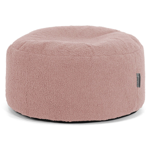 Escabel Gigante Redondo - Boucle Rosa 01