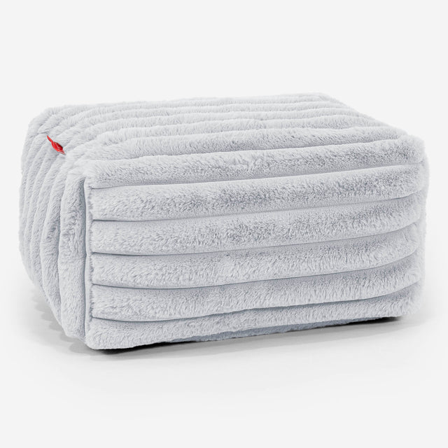 Escabel - Pana de Felpa Ultra Azul Huevo de Pato 01