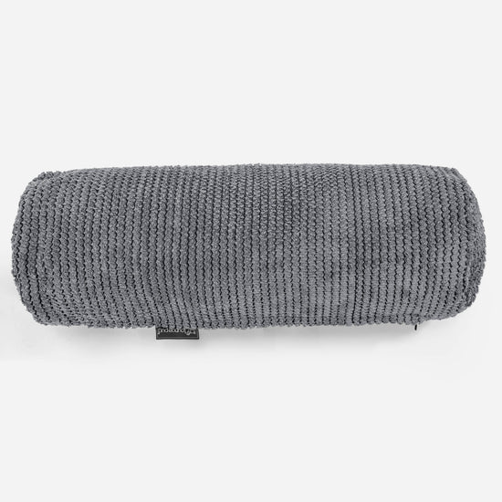 Fundas de Cojín Cilíndrico 20 x 55cm - Pompón Negro 02