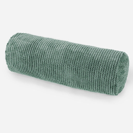 Fundas de Cojín Cilíndrico 20 x 55cm - Pompón Verde Musgo 01