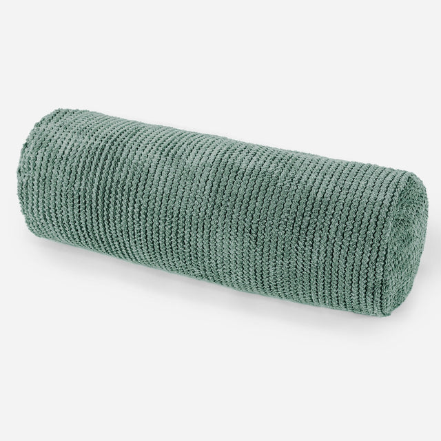 Fundas de Cojín Cilíndrico 20 x 55cm - Pompón Verde Musgo 01