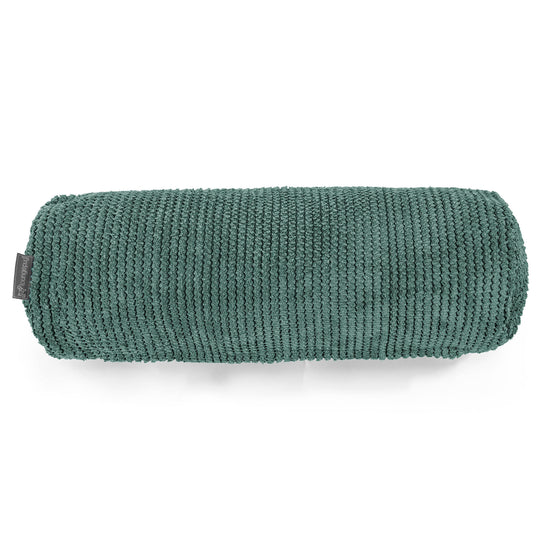 Fundas de Cojín Cilíndrico 20 x 55cm - Pompón Verde Musgo 02