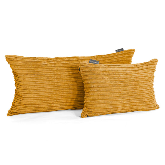 Fundas de Cojín Rectangular Gigante 40 x 70cm - Pana Clásica Miel Dorada 03