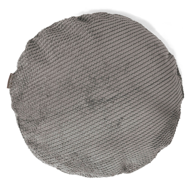 Fundas de Cojín Redondo 50cm - Pompón Carbón Gris 01