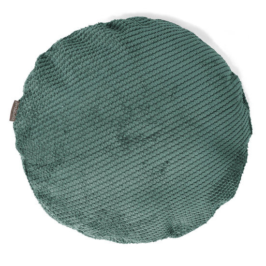 Fundas de Cojín Redondo 50cm - Pompón Verde Musgo 01