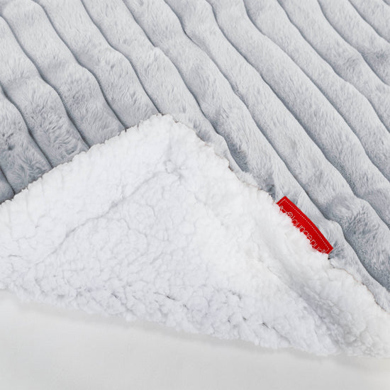 Manta de Sherpa - Pana de Felpa Ultra Azul Huevo de Pato 01