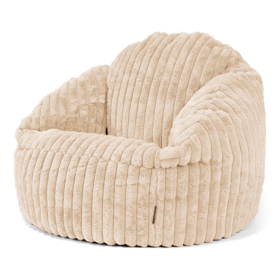 Puf Bubble - Pana de Felpa Ultra Crema 04