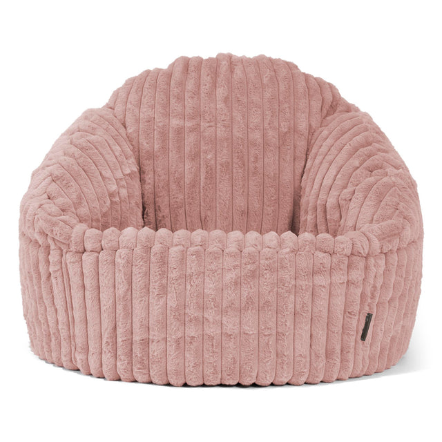 Puf Bubble - Pana de Felpa Ultra Rosa Empolvado 01