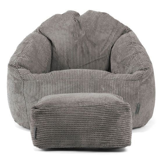 Puf Bubble - Pompón Carbón Gris 02