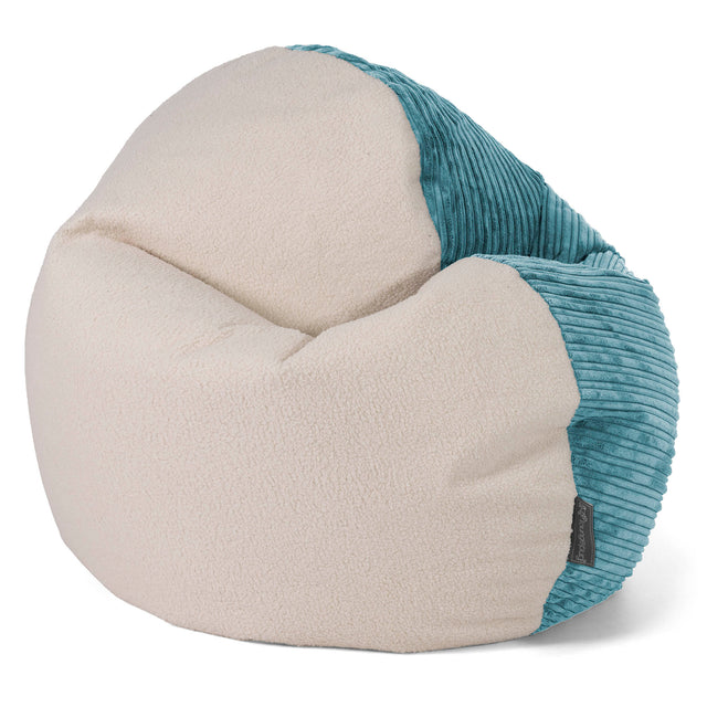 Puf Flexiforma para Adulto - Boucle & Pana Clásica Egeo Azul 01