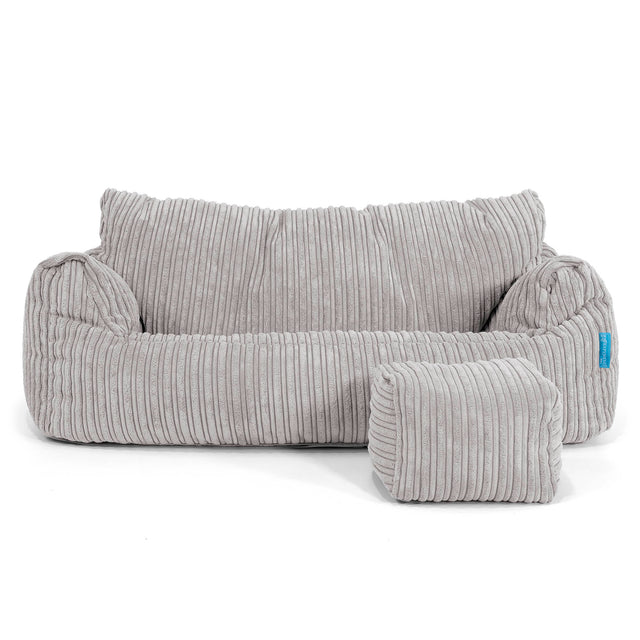 Puf Sofá Infantil Josephine 1-5 años - Pana Clásica Gris Plata 02