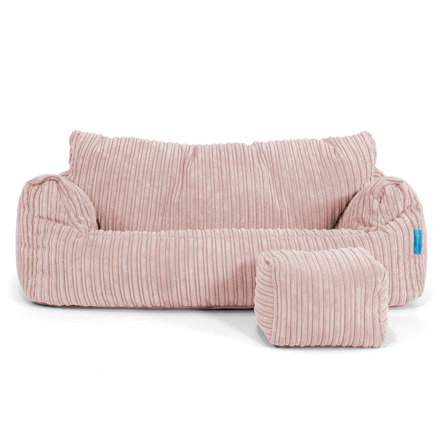 Puf Sofá Infantil Josephine 1-5 años - Pana Clásica Rosa Claro 02