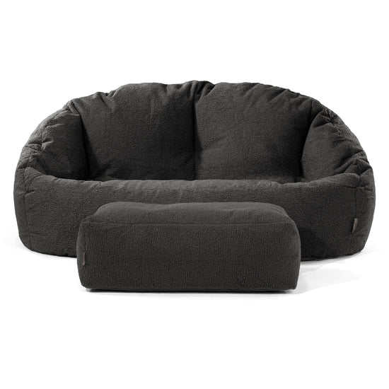 Puf Grande Bubble - Boucle Grafito 02