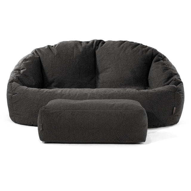 Puf Grande Bubble - Boucle Grafito 02