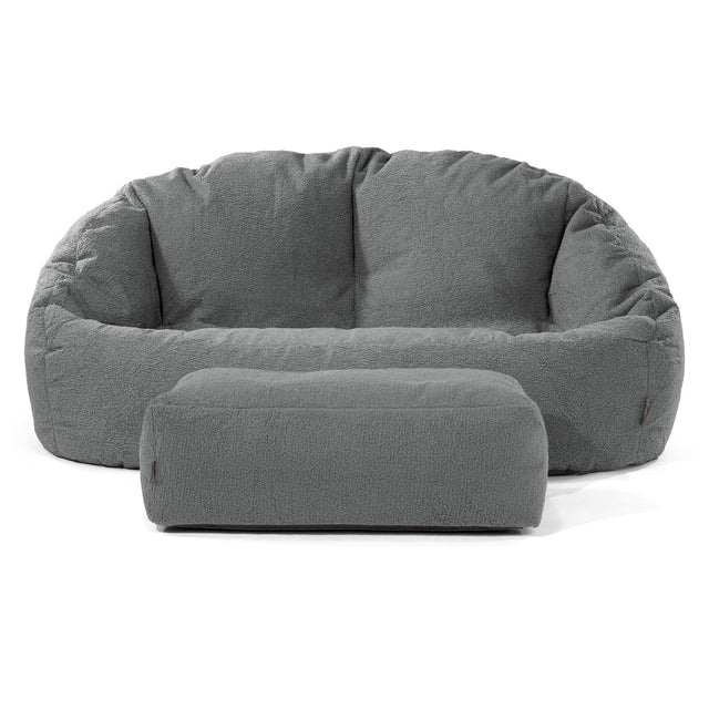 Puf Grande Bubble - Boucle Gris 02