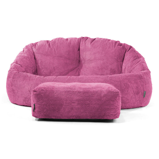 Puf Grande Bubble - Pompón Rosa 02