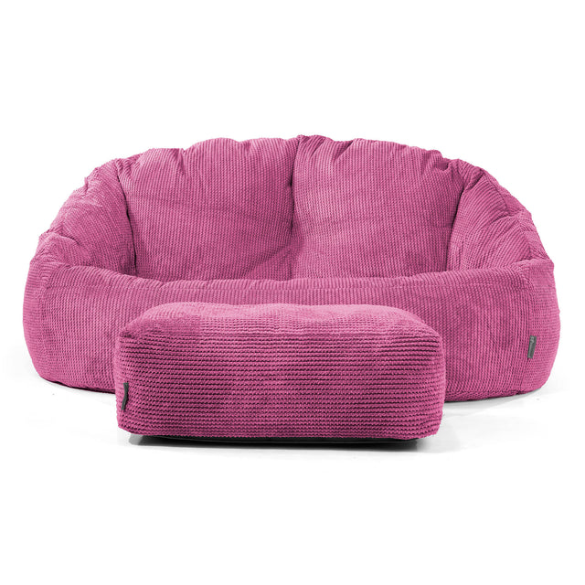 Puf Grande Bubble - Pompón Rosa 02