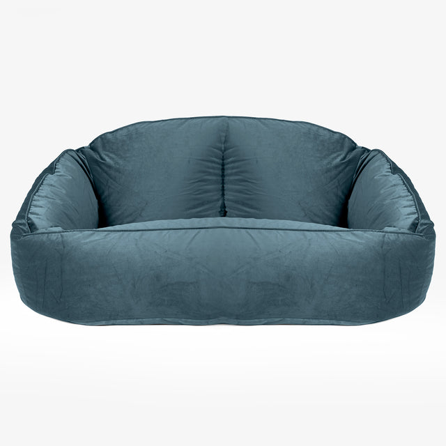 Puf Grande Bubble - Terciopelo Turquesa 01