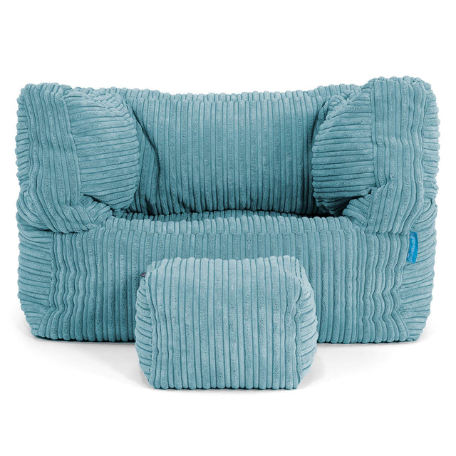 Puf Silla Alberto para Niños 1-5 años - Pana Clásica Egeo Azul 03