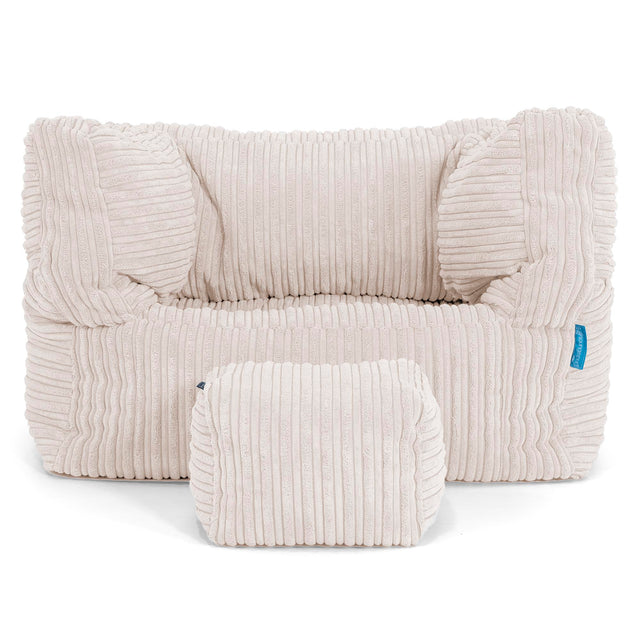 Puf Silla Alberto para Niños 1-5 años - Pana Clásica Marfil 03