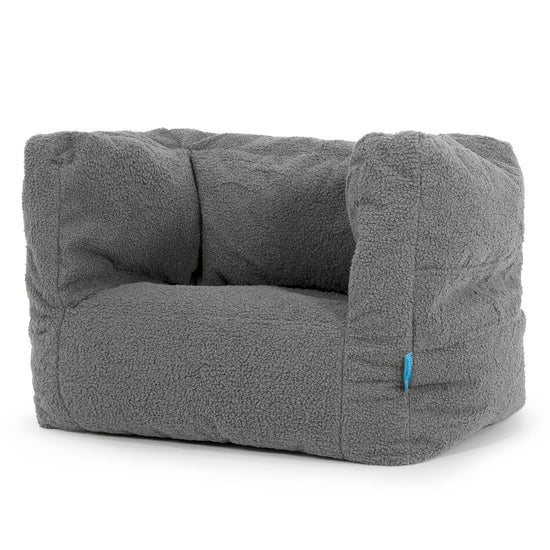 Puf Silla Alberto para Niños 1-5 años - Boucle Gris 02