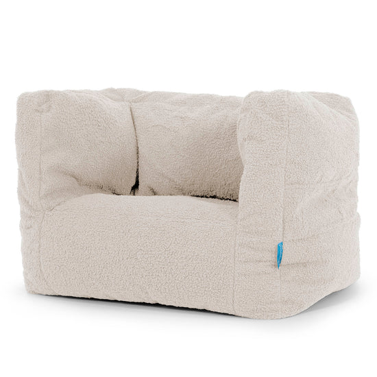 Puf Silla Alberto para Niños 1-5 años - Boucle Marfil 02