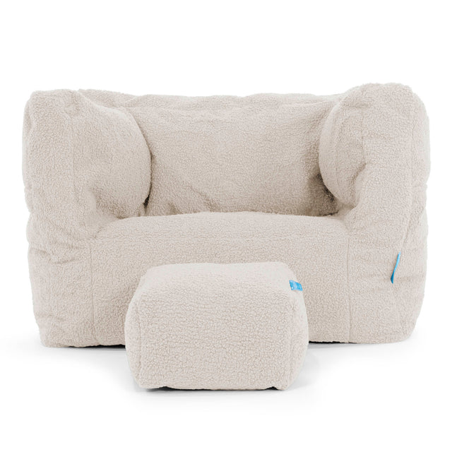 Puf Silla Alberto para Niños 1-5 años - Boucle Marfil 03