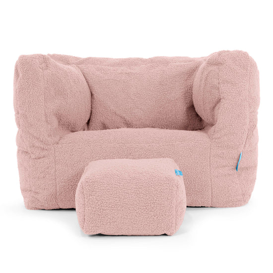 Puf Silla Alberto para Niños 1-5 años - Boucle Rosa 03