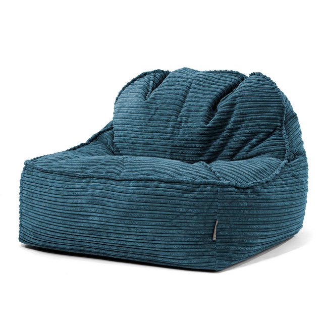 Puf Silla Encorvada 2.0 - Pana Clásica Azul marino 01