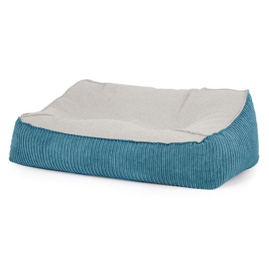 Puf Sillón Encorvado - Boucle & Pana Clásica Egeo Azul 01
