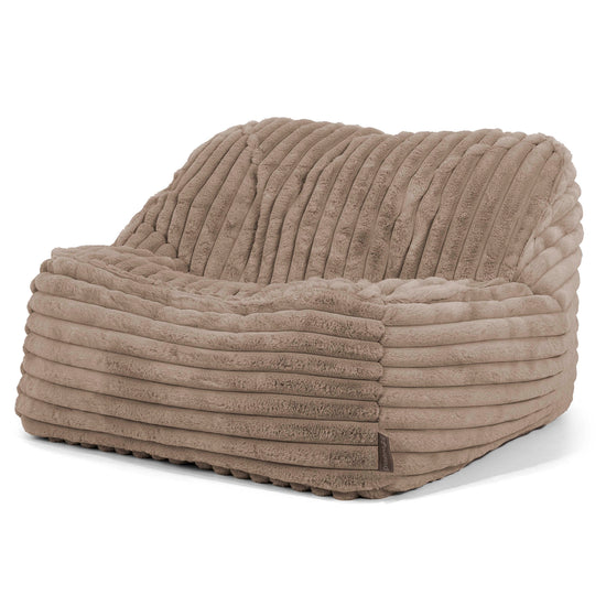 Puf Silla Encorvada - Pana de Felpa Ultra Visón 01