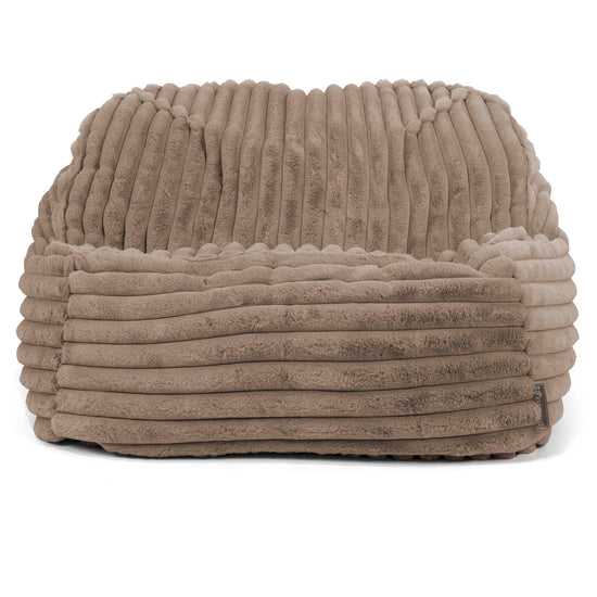 Puf Silla Encorvada - Pana de Felpa Ultra Visón 02
