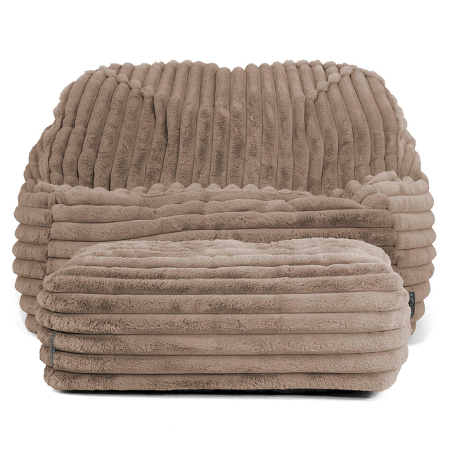 Puf Silla Encorvada - Pana de Felpa Ultra Visón 03