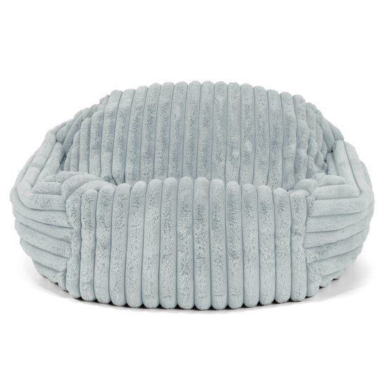 Puf Silla Sabina - Pana de Felpa Ultra Azul Huevo de Pato 02