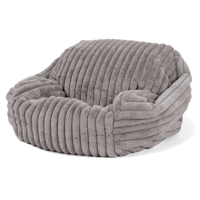 Puf Silla Sabina - Pana de Felpa Ultra Gris 01