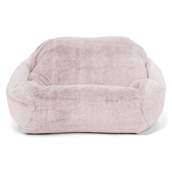 Puf Silla Sabina - Piel de Conejo Sintética Rosa Empolvado 02