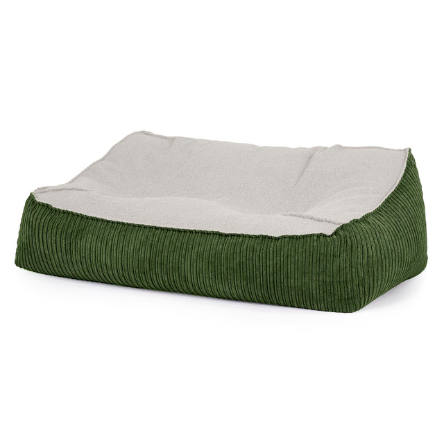 Puf Sillón Encorvado - Boucle & Pana Clásica Bosque Verde 01