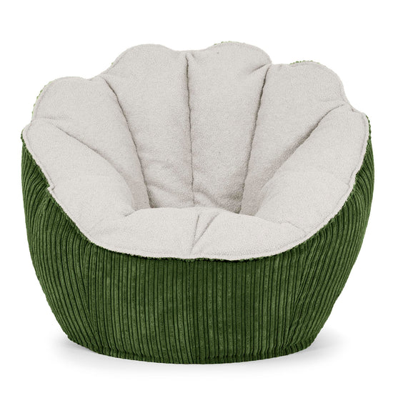 Puf Saco Natalia - Boucle & Pana Clásica Bosque Verde 01